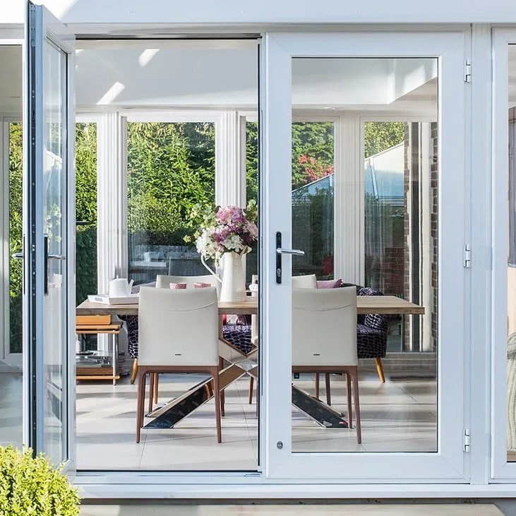 Cheap exterior double glass partition silent plastic swing pvc upvc casement door