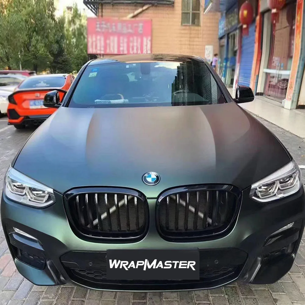 WRAPMASTER 1.52*18metre Ultra Matte Metallic Stone Green Car Vinyl Wrap Car Films colors