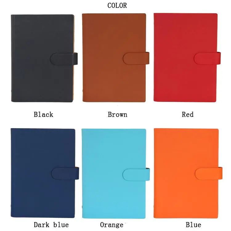 Custom A6 PU Leather Calendar business wallet budget spiral ring binder journal planner notebooks