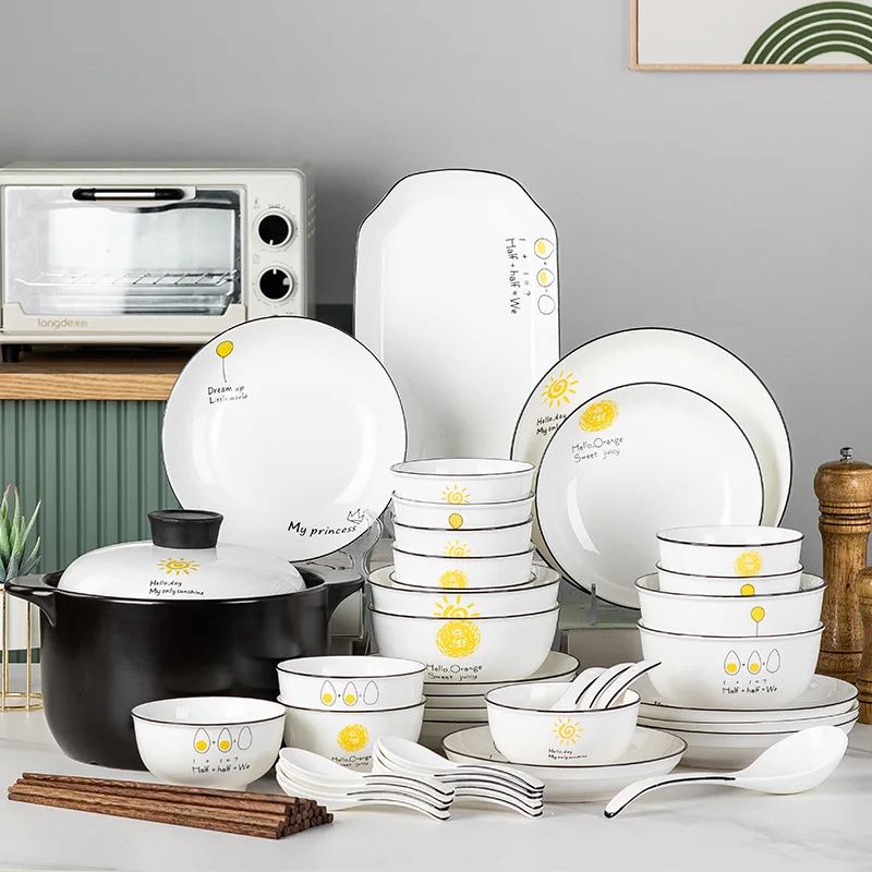 Набор экологически чистых фарфоровых чаш для дома