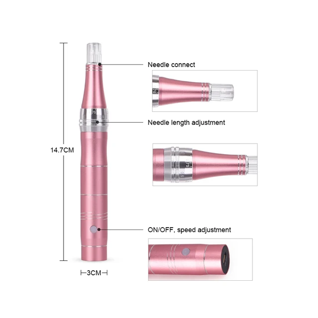Derma with cartridge 9 12 36 / nano needle hyaluronic injection pen