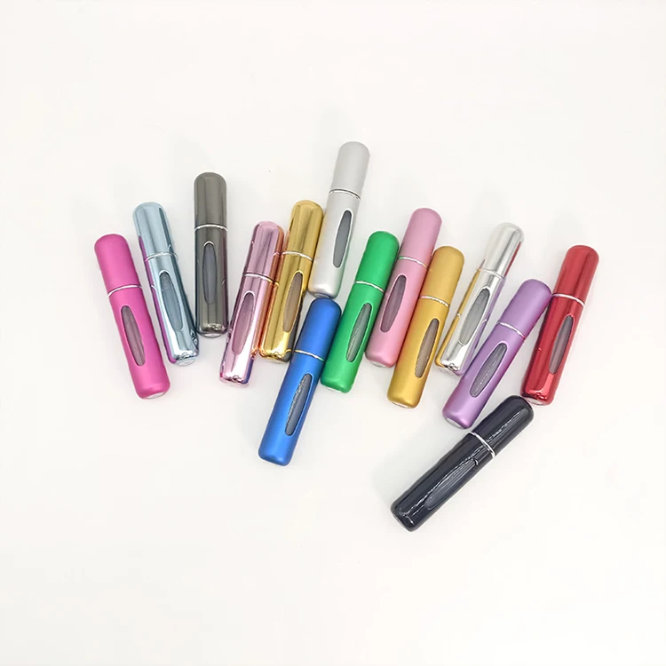 Manufacture Customised Empty Luxury Travel Size 10 ml Refillable Perfume Bottle Aluminum Sprayer Atomizer with Box