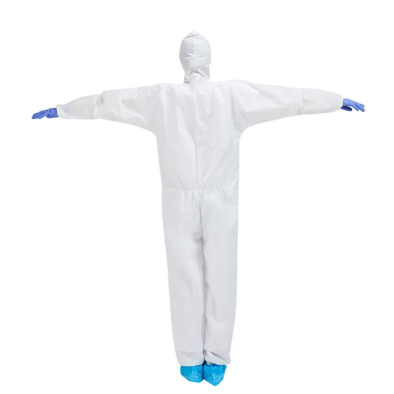 Disposable Microporous Porous Membrane 55g Protective Workwear Suit Type 5 Type 6 Protective Coverall