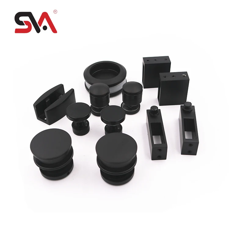 SVA-0001 Modern Soft Closing Concealed Automatic Bathroom Frameless Flush Shower Sliding Glass Door Hardware Roller System