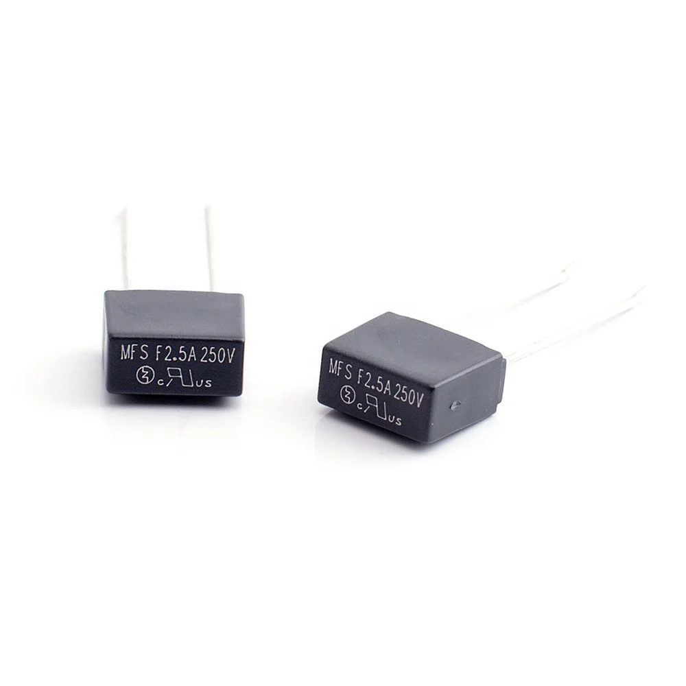 4mm MFS Series Radial Lead Square Cylinder Fast Acting Slow Acting Fast Blow Slow Blow Time Lag Subminia Micro Fuse