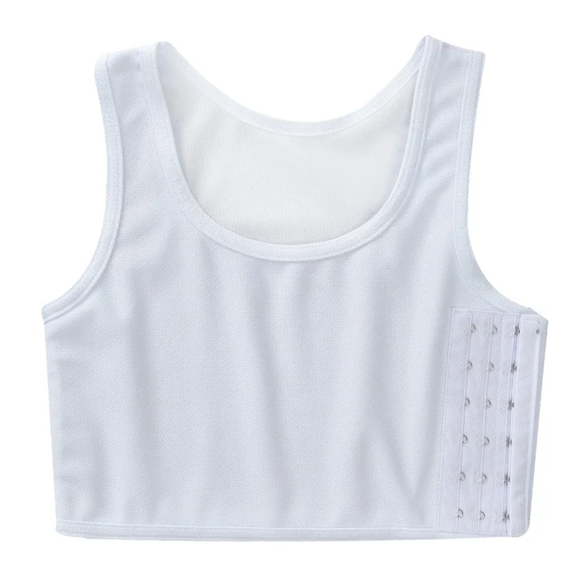 Wholesale Women Plus Size Sports Bra Breathable Round Neck Chest Binder Short Corset Shaping Bra