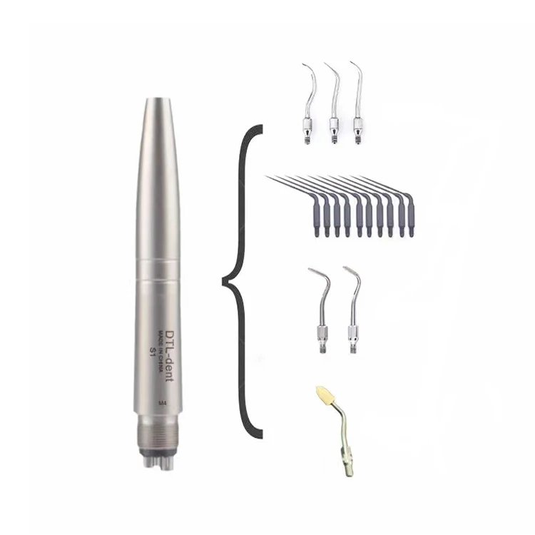 Dental ultrasonic scaler handpiece polished tooth air scaler handpiece with 5 tips compatible best GK series