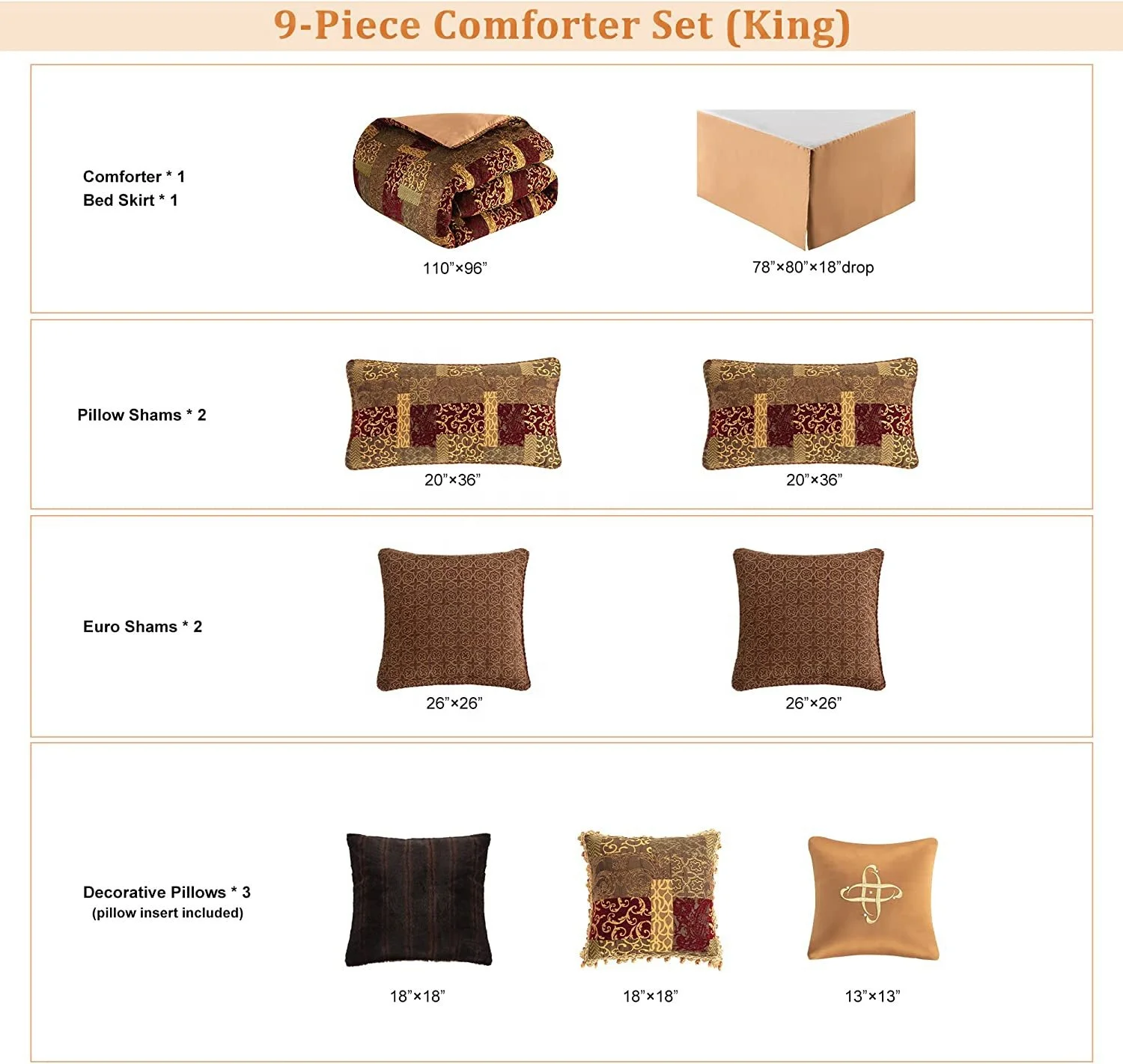 New Design Bedding Sets with Matching Curtains 9 Piece Bedding Bedspread Set Curtain Bedding Set