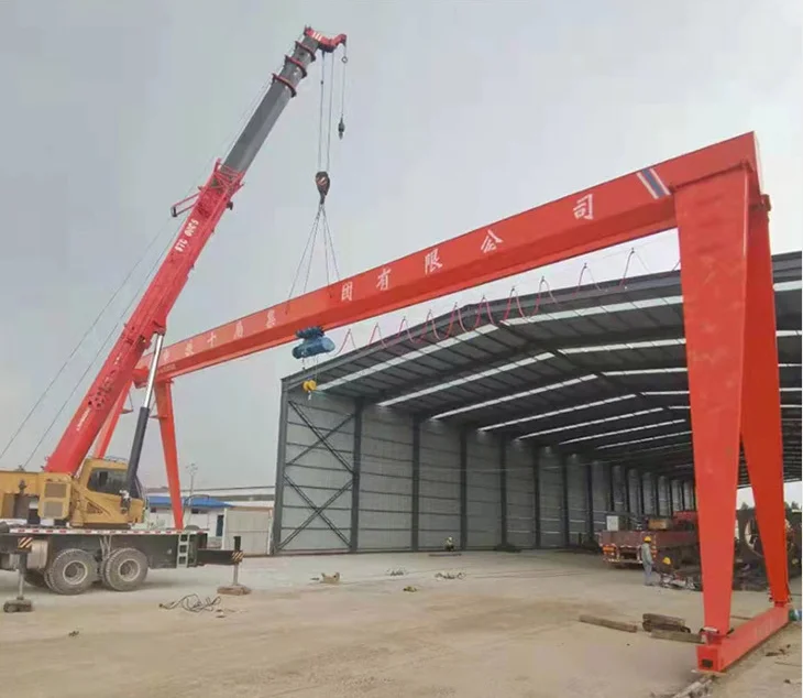 Heavy duty  double girder overhead gantry crane 5t-500t EOT crane with electric chain hoist
