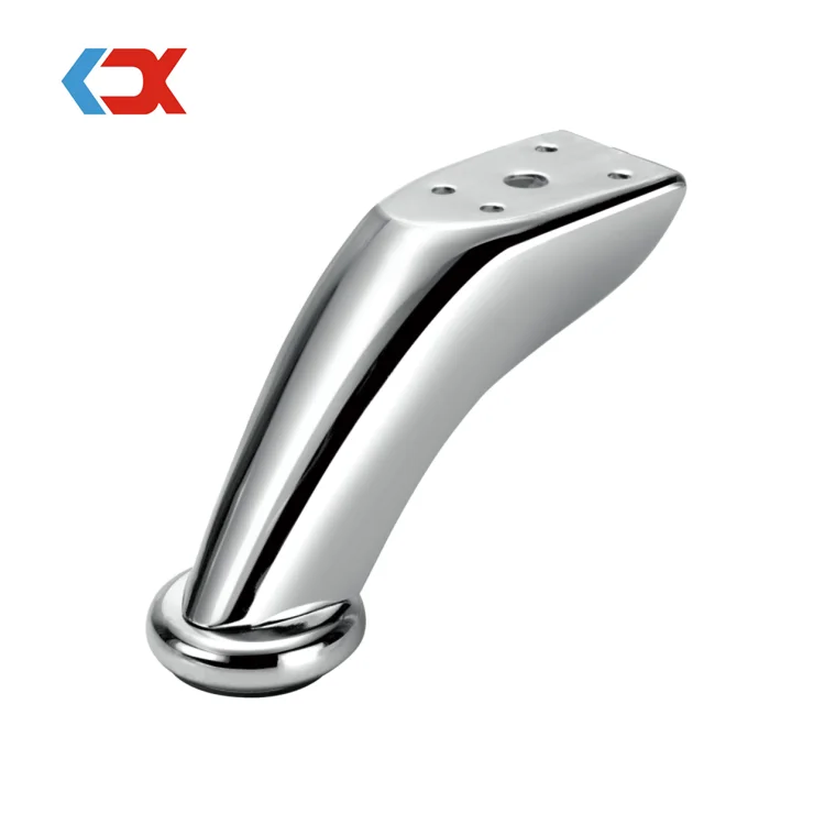 Most Popular Slanted Furniture Pig Leg Iron Sofa Legs Metal Chrome Bed Feet for Cabinet