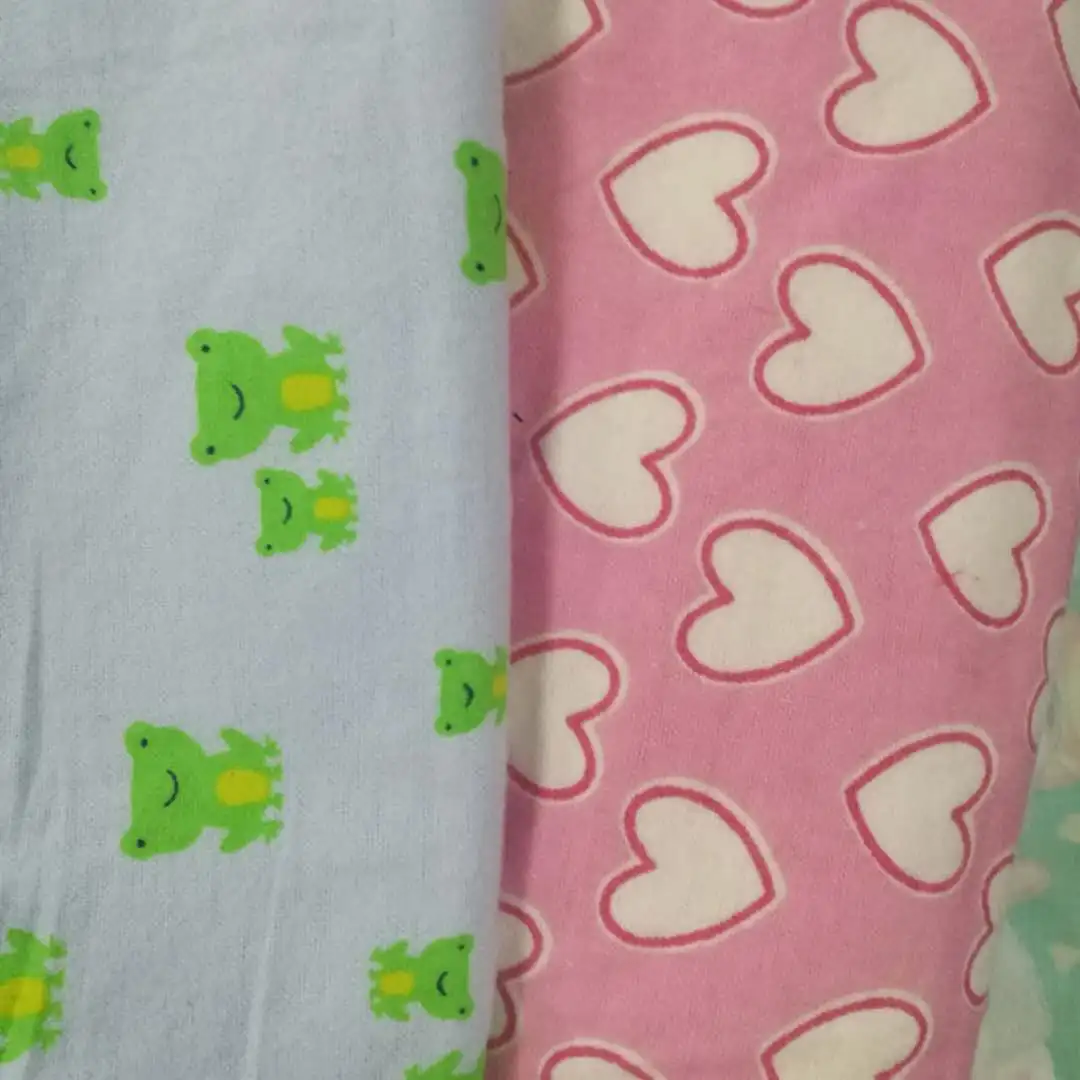 100%cotton 20*10 150gsm 110cm printed flannel fabric for baby
