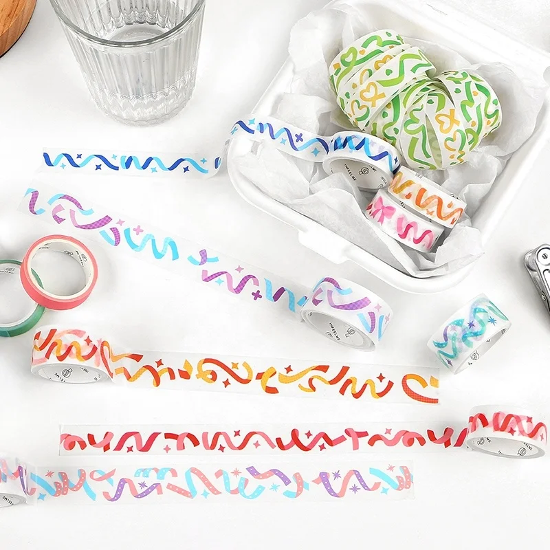 Wholesale Custom Colorful Cartoon Printed Paper Self-adhesive Forest Washi Tape For Wrapping