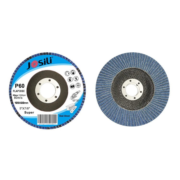 Factory price Josili flap disc supplier 5in flap disc metal backing flap disc