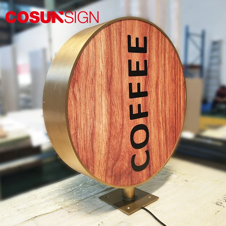 led rotating sign lightbox led round led backlit outdoor business lightbox sign