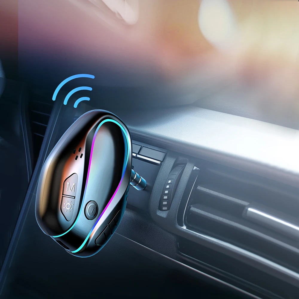 Новый дизайн Aux bluetooth адаптер автомобильный портативный беспроводной передатчик громкой связи 5 3 аудио приемник