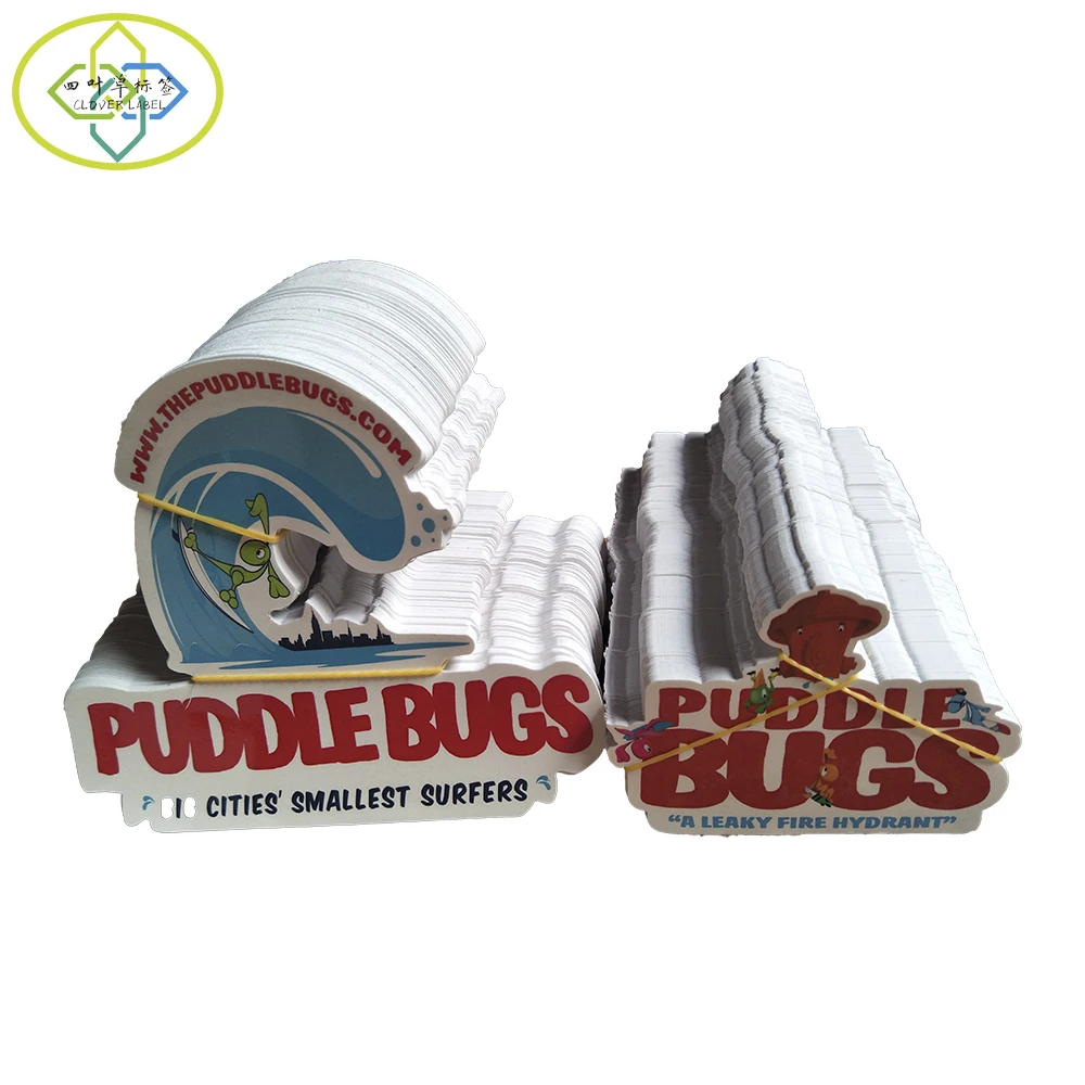 Waterproof Vinyl kiss die cut sticker sheets White Vinyl PVC label printing company logo cartoon sticker Custom