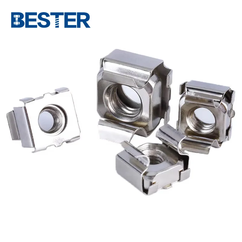 Server Rack Cabinets M6 M8 304 Aluminum Stainless Steel Spring square Lock square Floating Cage Nut for Mount Rack