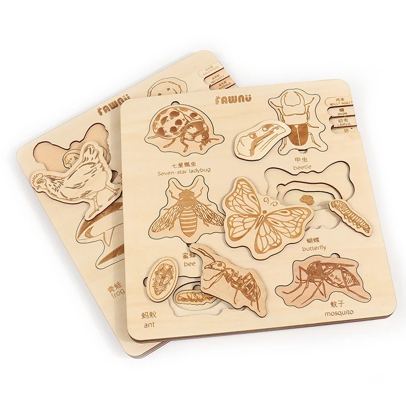 2024 new Biological Evolution Multi-layered Jigsaw Puzzle Early Education DIY Toy Featuring Animal Insect for kids boys girls