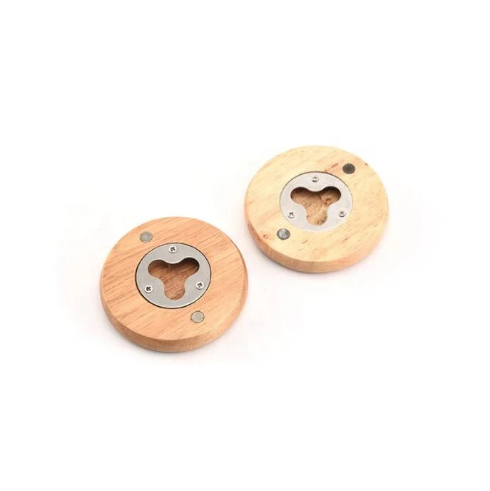 Wholesale 100% Natural Wooden Handle Handheld Bartender Flat Bottle Opener Custom LOGO Wood Beer Bottle Opener