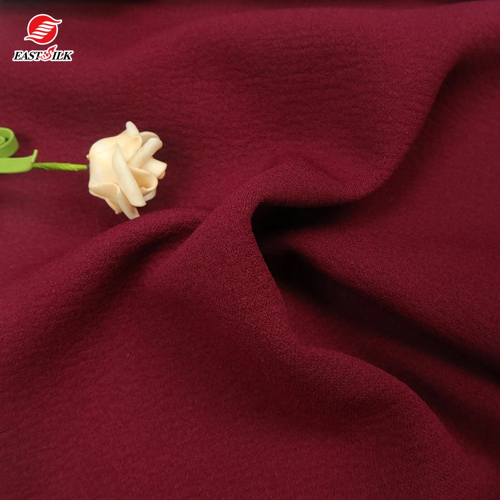 Chinese-fabrics textile elephant skin soft scuba crepe white material  100% polyester varley  fabric for kids clothes