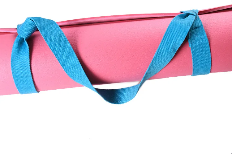 
High Quality Custom Sports Sling Shoulder Carry Belt Exercise Stretch Fitness Elastic Yoga Belt Yoga Adjustable Mat Strap Belt 