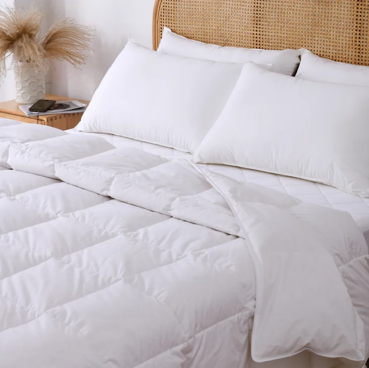 Duvet Insert Queen Size 100% Cotton Quilt Cover Lightweight Super Loft Duck down Summer Quilt,Thin Soft Breathable Quilt