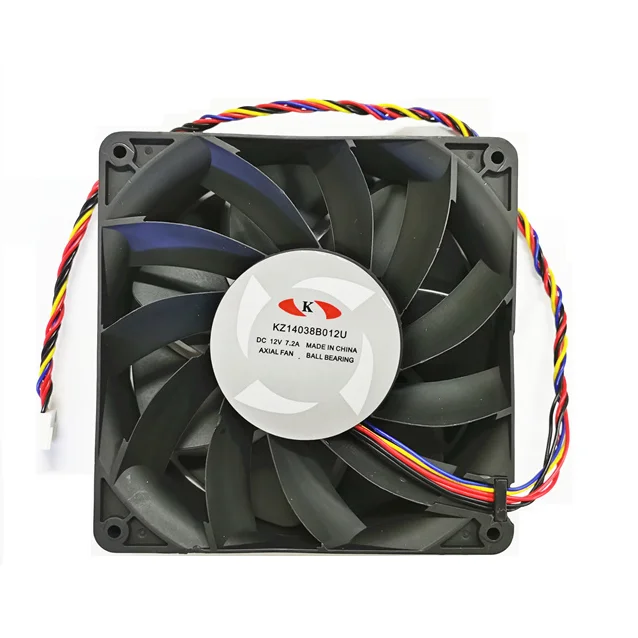 
New Alternative fan for Whatsminer M20S M30 in Stock 140*140*38mm KZ14038B012U Axial Fan 12V 7.2A Ball Bearing Fan 