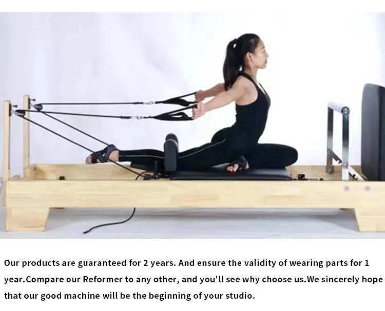 Maple oak Wood yoga training exercise foldable pilates reformer machine