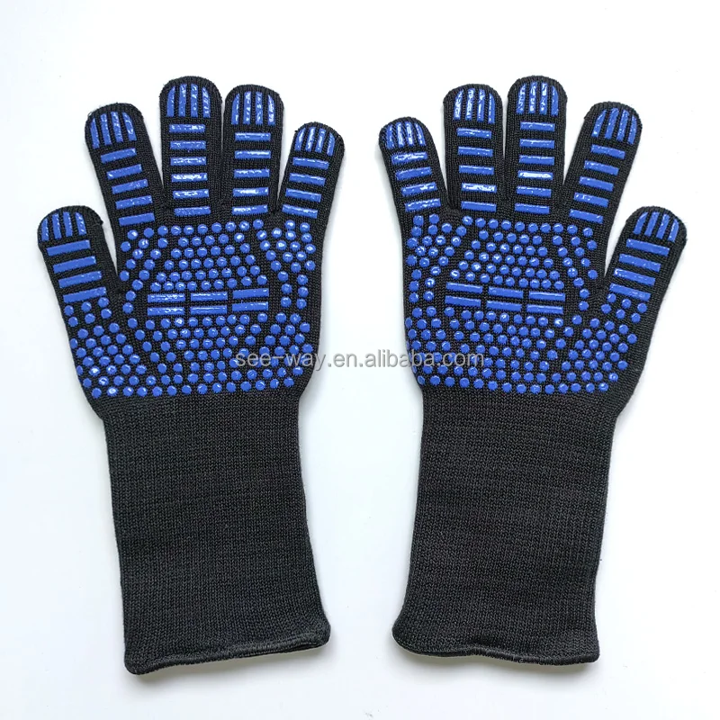 Seeway Extreme Heat Resistant Silicone Grip BBQ Gloves Grill Gloves