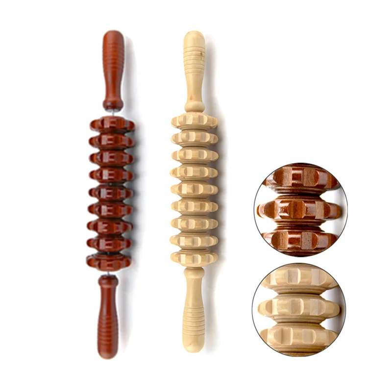9 круглых ручных массажных инструментов бластеры для целлюлита ролики мышечной терапии деревянные массажные инструменты