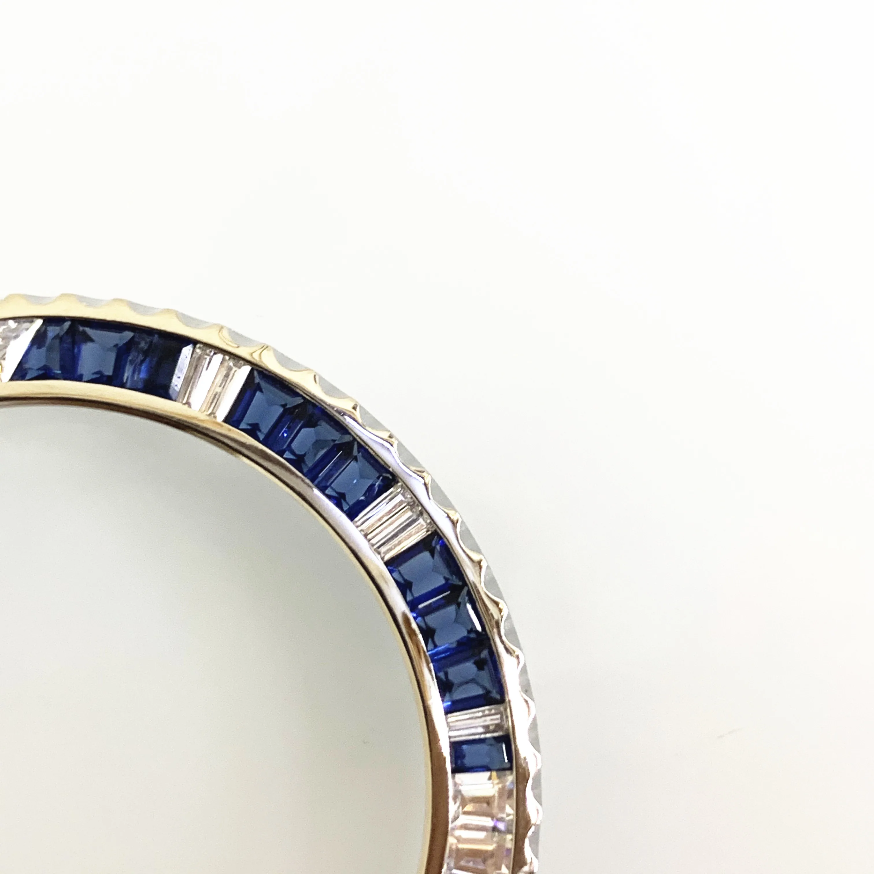 Suitable for brand watches Stainless steel watch bezel 18kgold diamond Synthetic gem Moissanite CVD  watch bezel