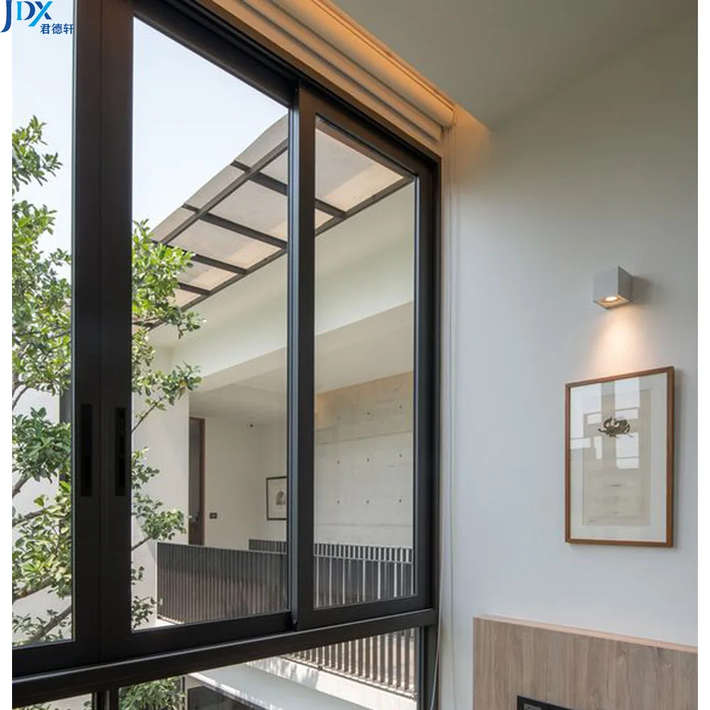 Aluminium Glass Slide Up Sliding Windows Soundproof Upvc Slide Window For Home To The Balcony