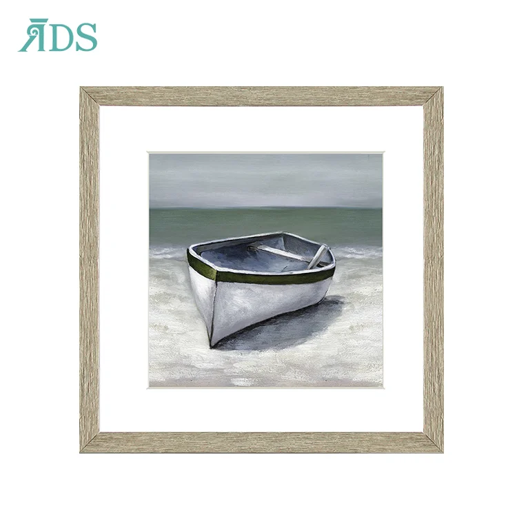 
Custom Glass Painting Beach Frame Wall Art Picture Home Interior Photo Decoration 