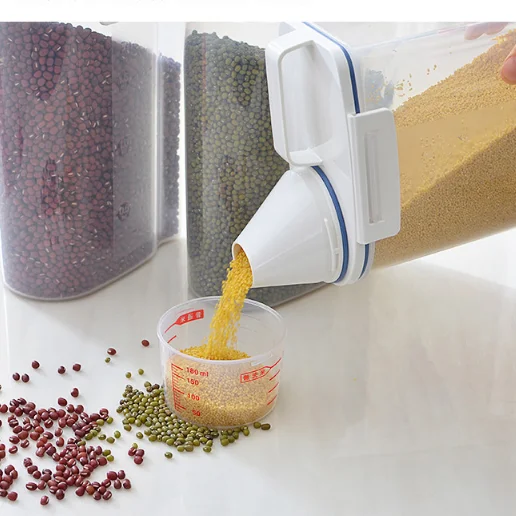 airtight plastic rice storage box container