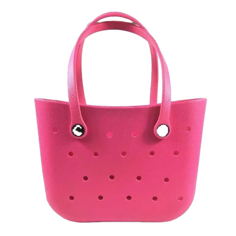 Custom Summer Rubber Large Eva Tote Bag Beach Waterproof Women Clutches Silicone Handbag Bags Accessories