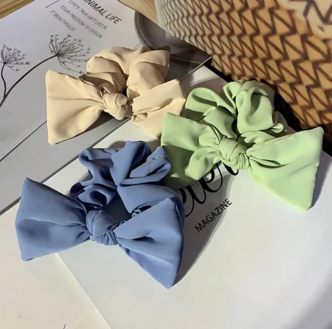 Autumn fragrant hemp french candy-colored hair with rope bow and floral ponytail hair tiara