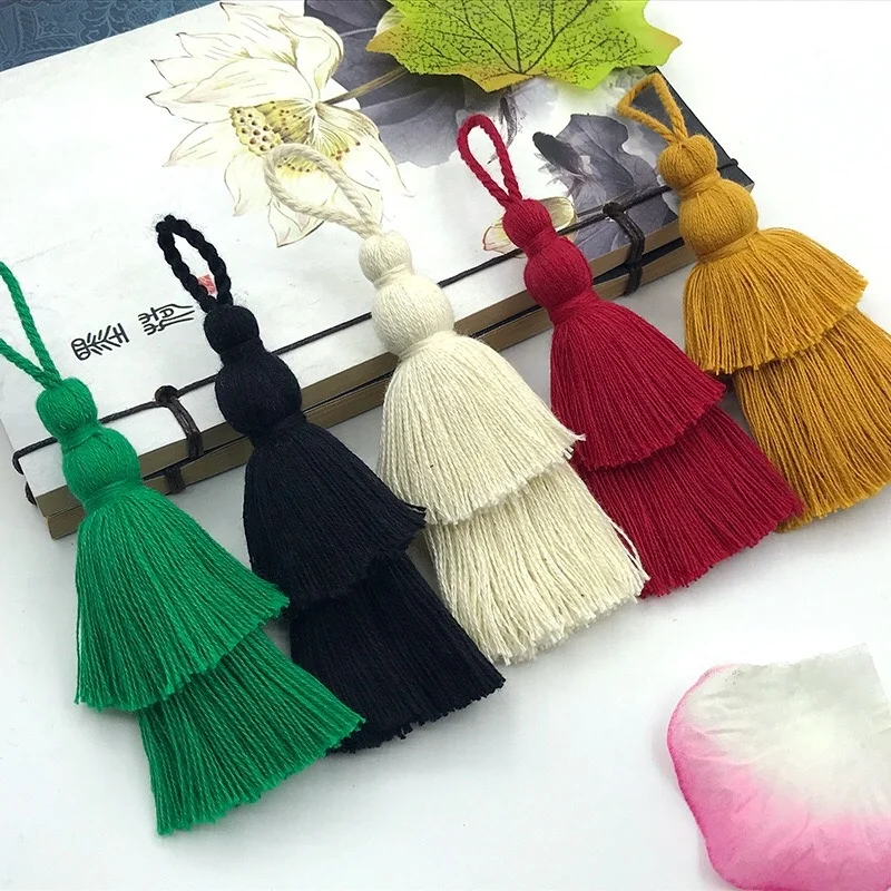 
Nordic bedside rug pompom tassel decorative lampshade bohemian fluffy leisure ethnic long tassel 