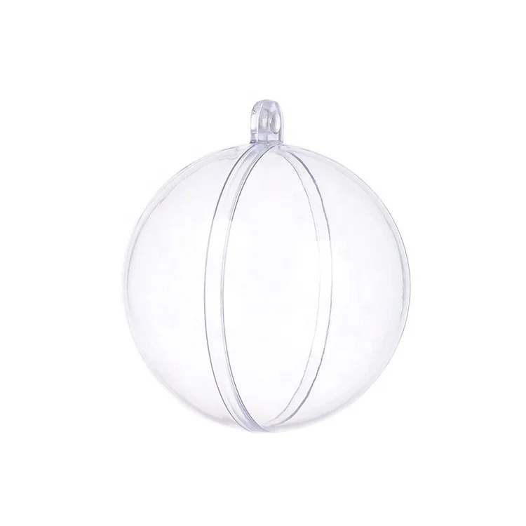 50mm Plastic Mini Ornament Transparent Christmas Ball Plastic Christmas Decoration Supplies