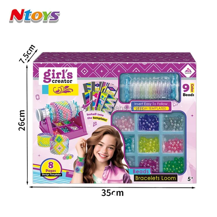 DIY Beads Kit for Children Colorful Beads Jewelry Toys Bracelet Accessories