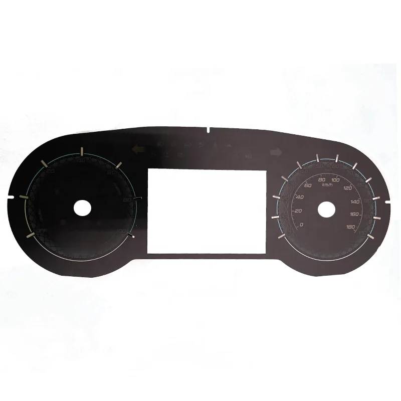 Manufacturer Cuotomize Good Light Transmission Custom Black Gauge Face Overlay