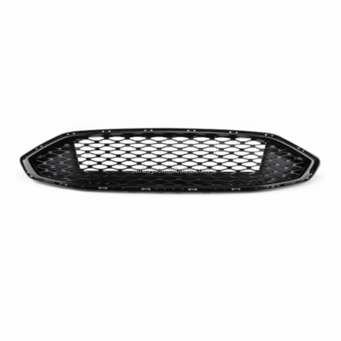 Modified black honey comb front grille for Ford Mondeo 2017 upgrade Mustang style