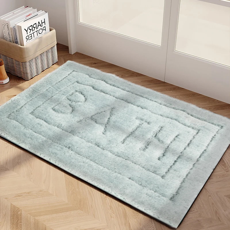Luxury microfiber chenille bag mat, polyester bath rug
