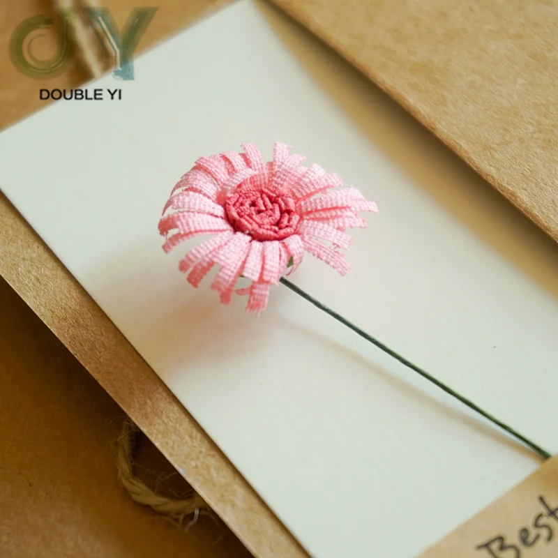 Dry Flower Invitation Greeting Card Handmade Leave Message Paper Cards for Birthday Christmas Thanksgiving Day