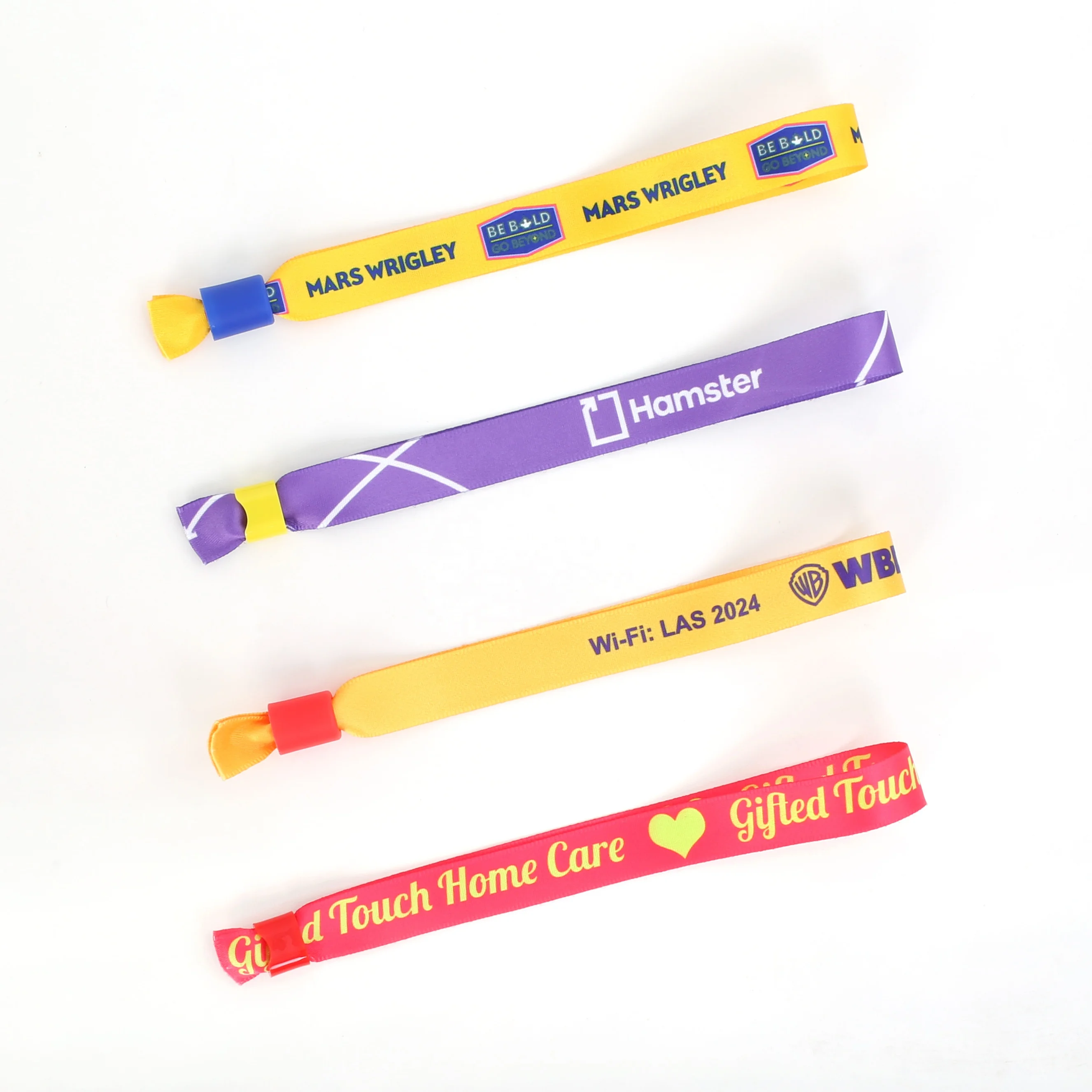 Cheap wristband bracelet woven custom cloth wristbands with logo custom Festival Promotion Event Soft Wristband