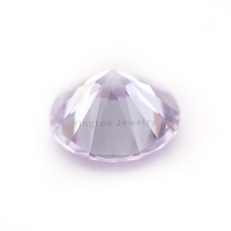 Round Diamond Cut Lavender Loose Cubic Zirconia 5A CZ Gemstone Zircon Dubai Stones Cubic Zirconia