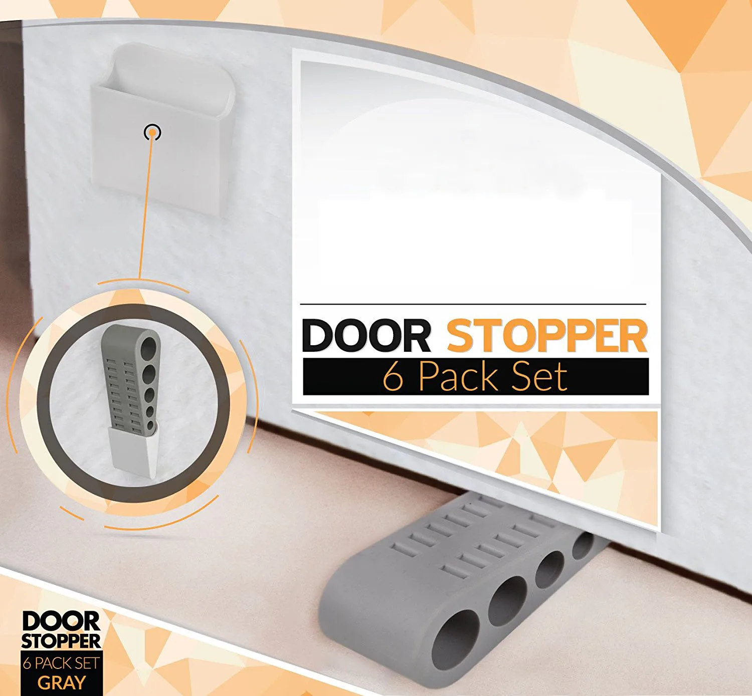 Door Stop Rubber grey silicone wedge door stopper