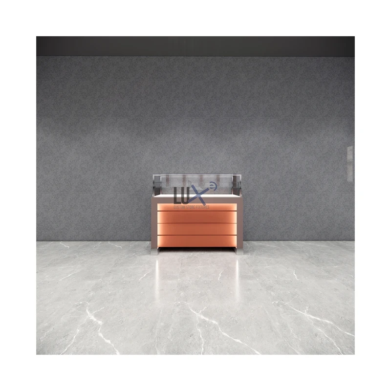 Роскошный дизайн интерьера магазина, популярная напольная стойка, деревянное стекло на заказ для торговых центров, витрина для ювелирных изделий, стеклянная витрина для ювелирных изделий