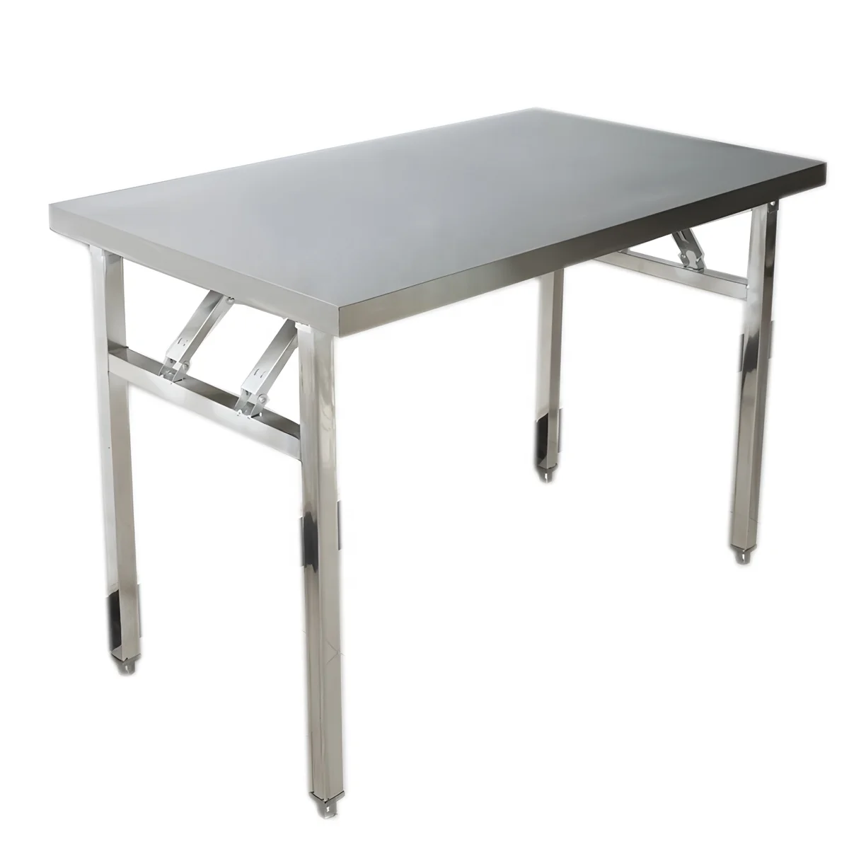New design Stainless steel folding table lift portable food workbench barbecue stall promotion table working table