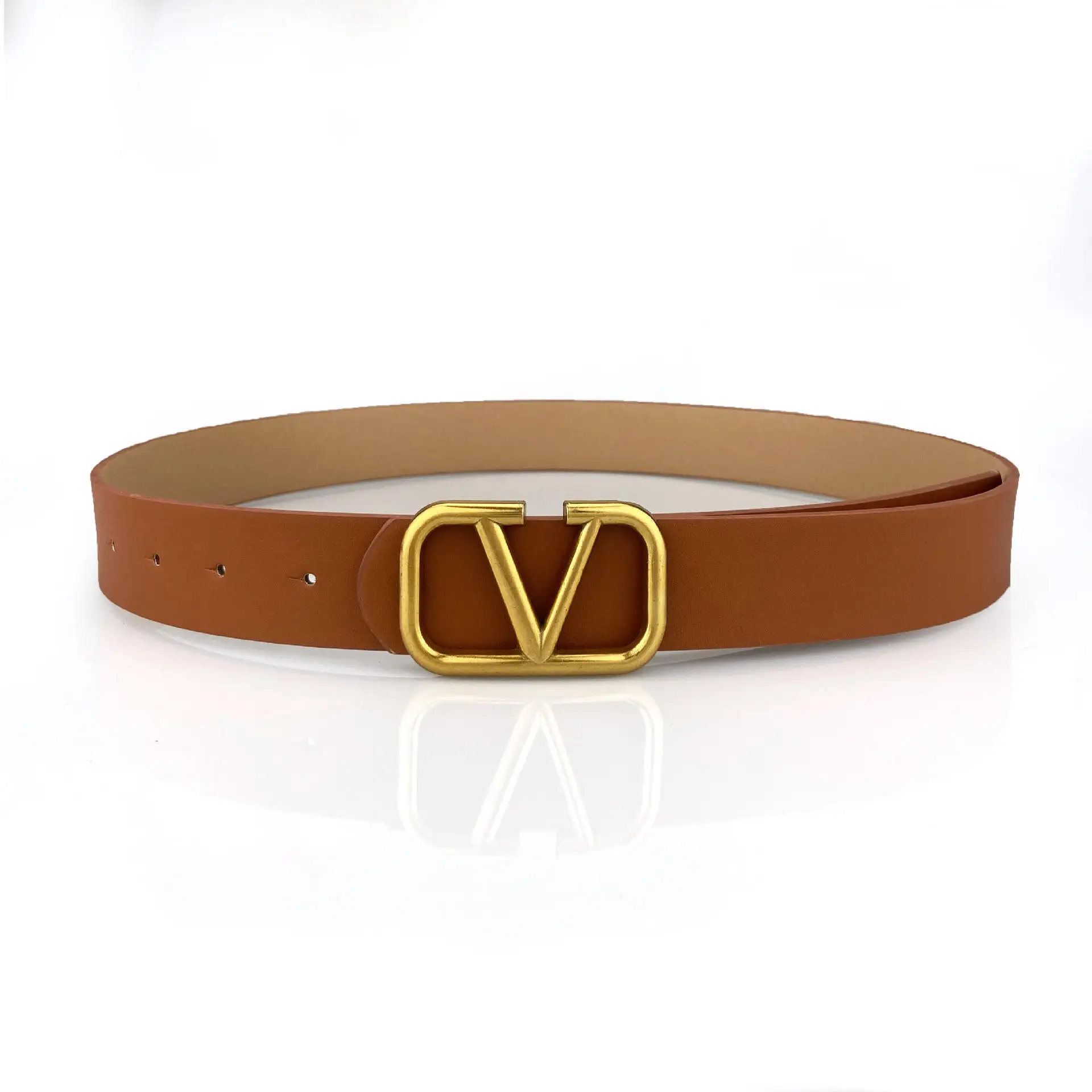 New Custom Logo Suede Leather Fashion Waist Belt Women Decoration Flat Special Belt