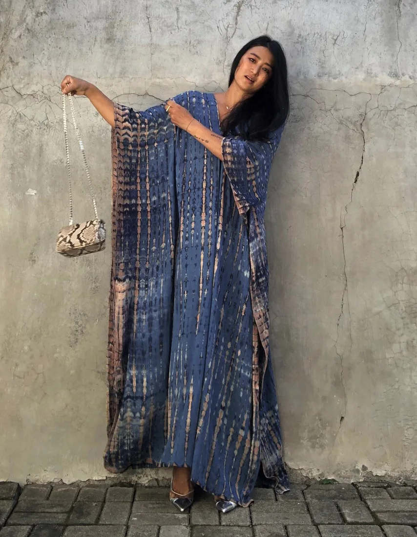 High Quality Wholesale 11 Color Bohemia Style Beach Cover Up Stylish Tie Dye Open Front Long Kimono Swimsuit Cover Up For Women